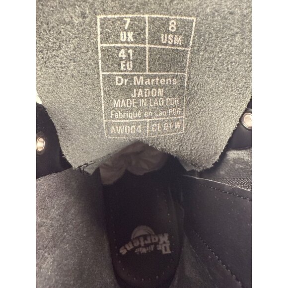 Dr. Martens Jadon Smooth Black Leather Platform Boots Zipper UK 7 EU 41, US 9 - Picture 8 of 8